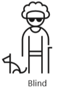 :img A Blind person ,40%, width