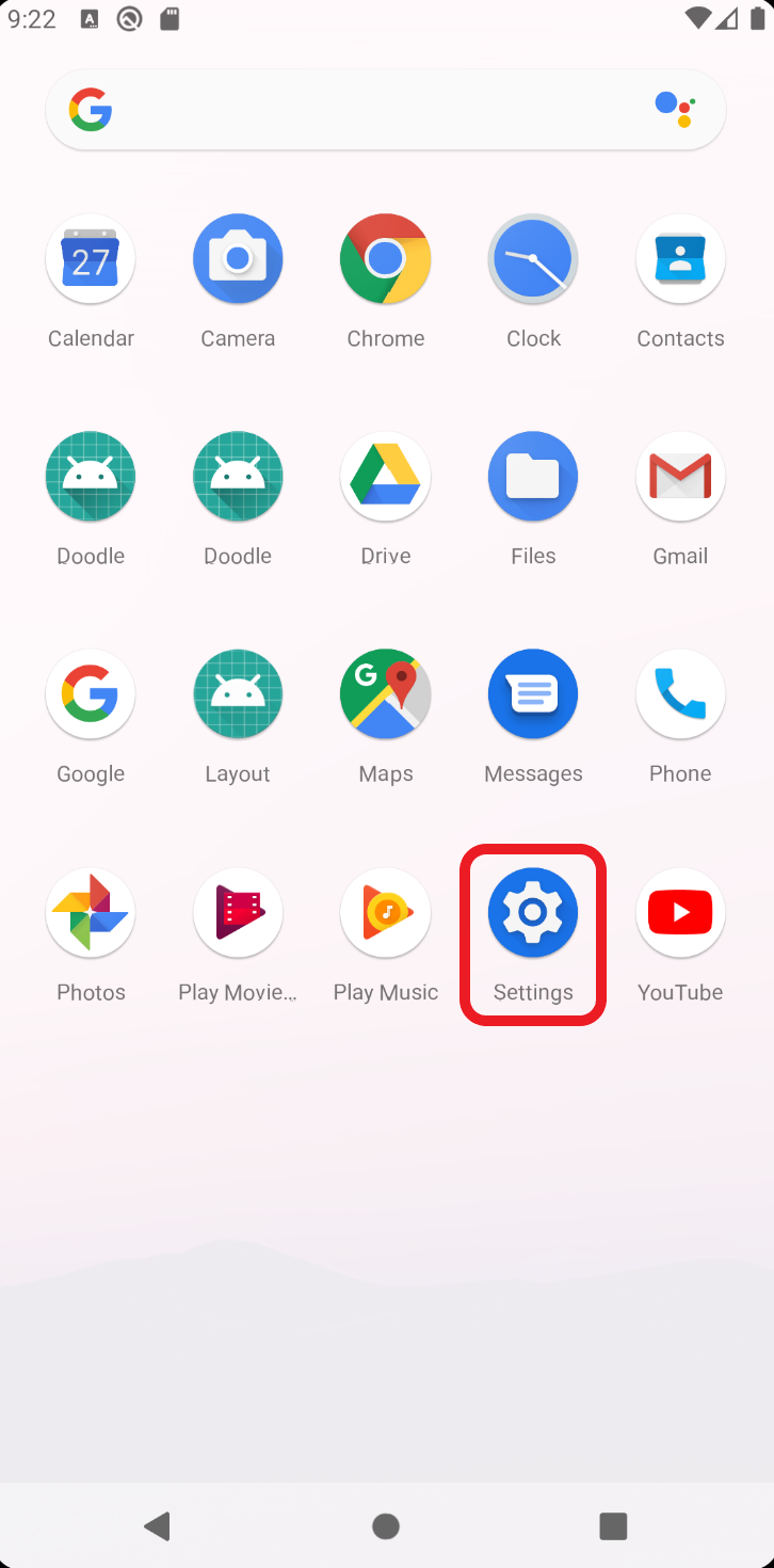 Clicking on Settings App in Android Appdrawer, 30%