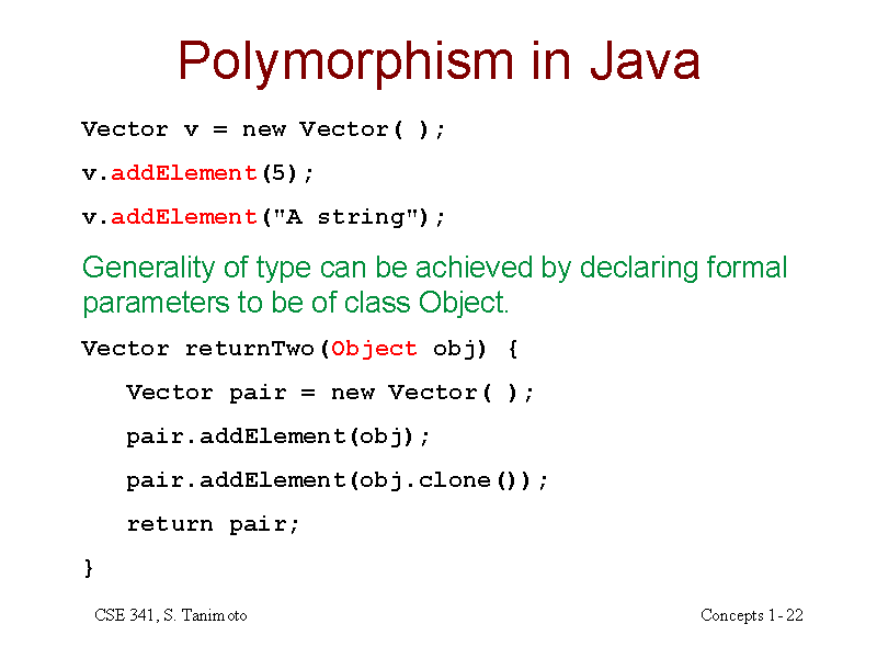 polymorphism java declaration