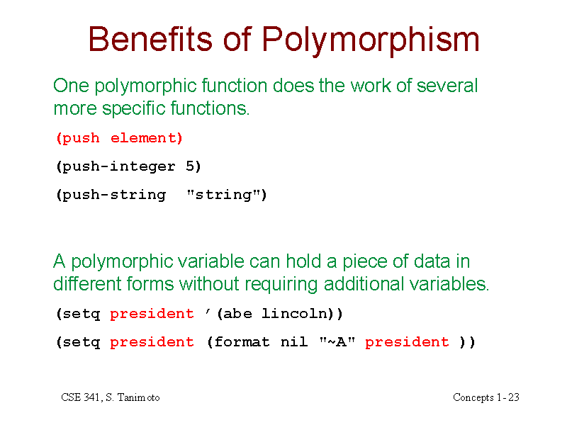 Benefits Of Polymorphism