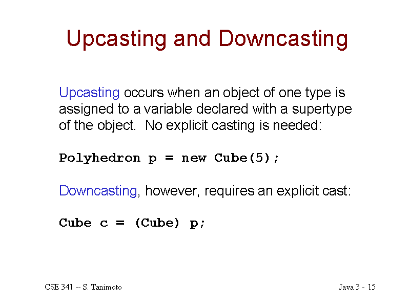downcast used in a sentence