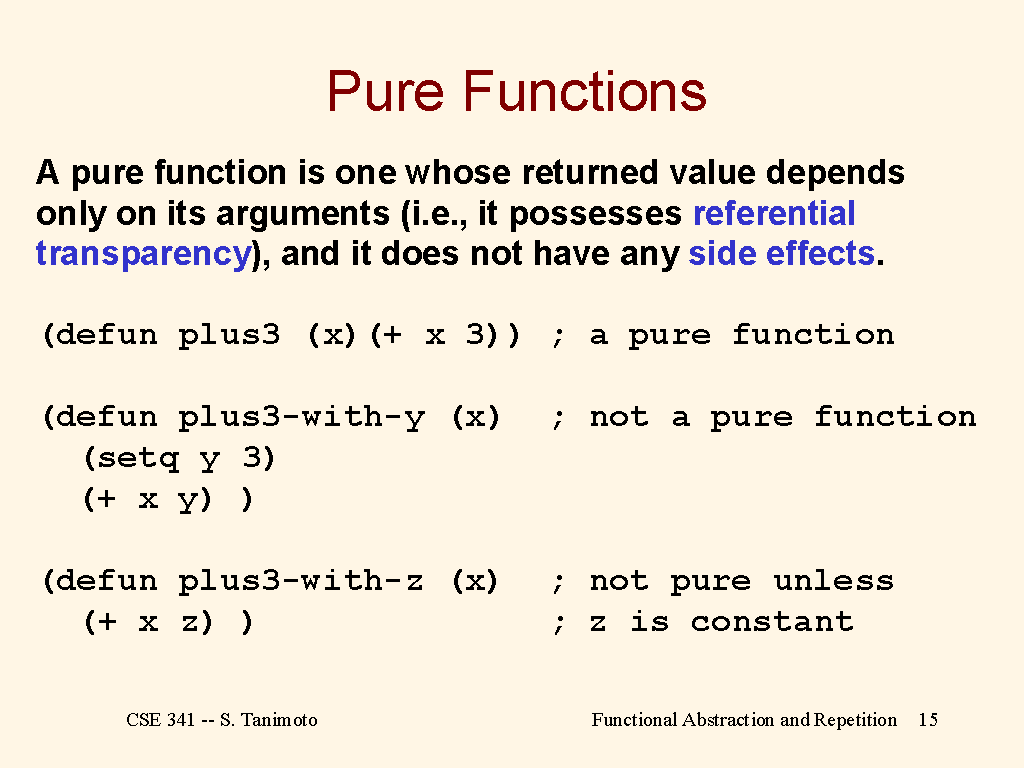 Pure Functions