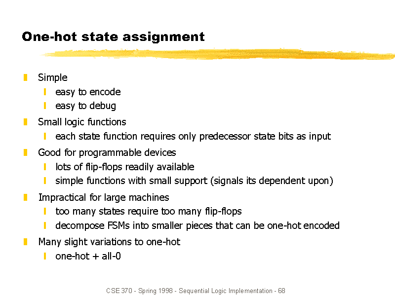one hot assignment