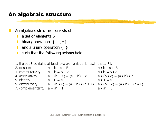 An Algebraic Structure