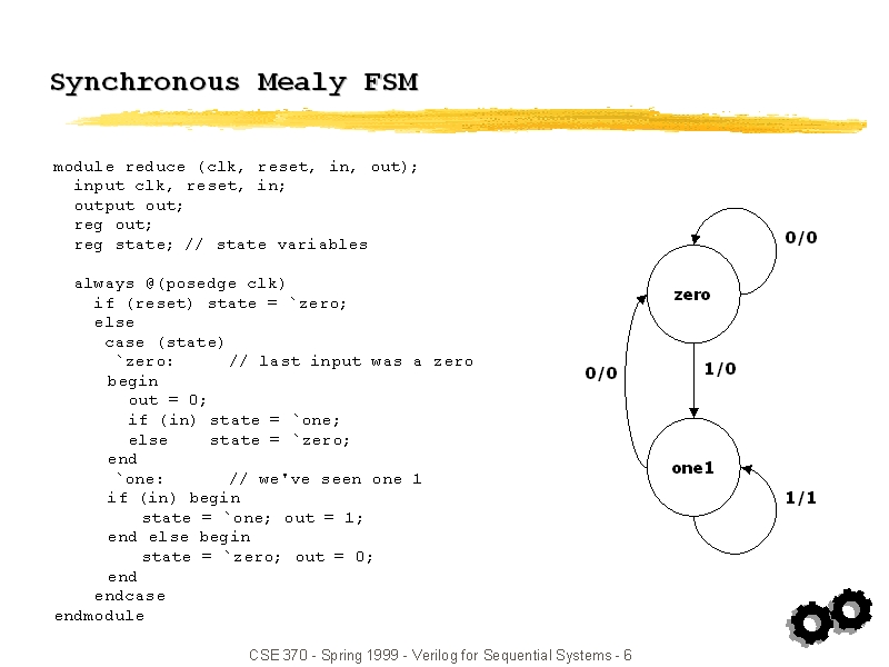 Synchronous Mealy FSM