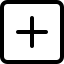 plus sign in a white square icon