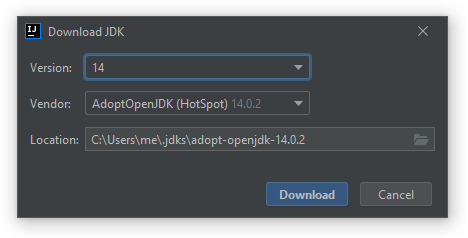 Intellij Download SDK