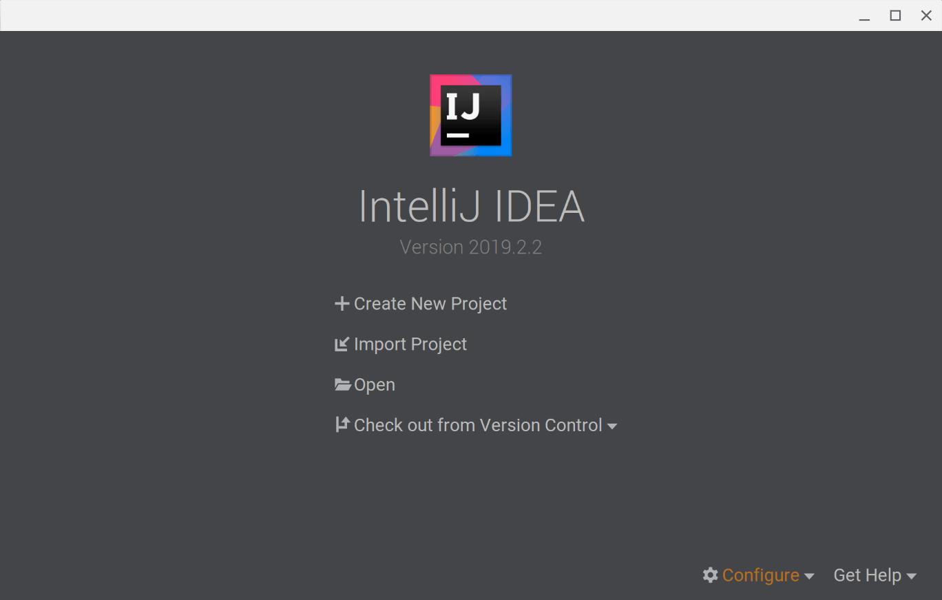 IntelliJ Welcome