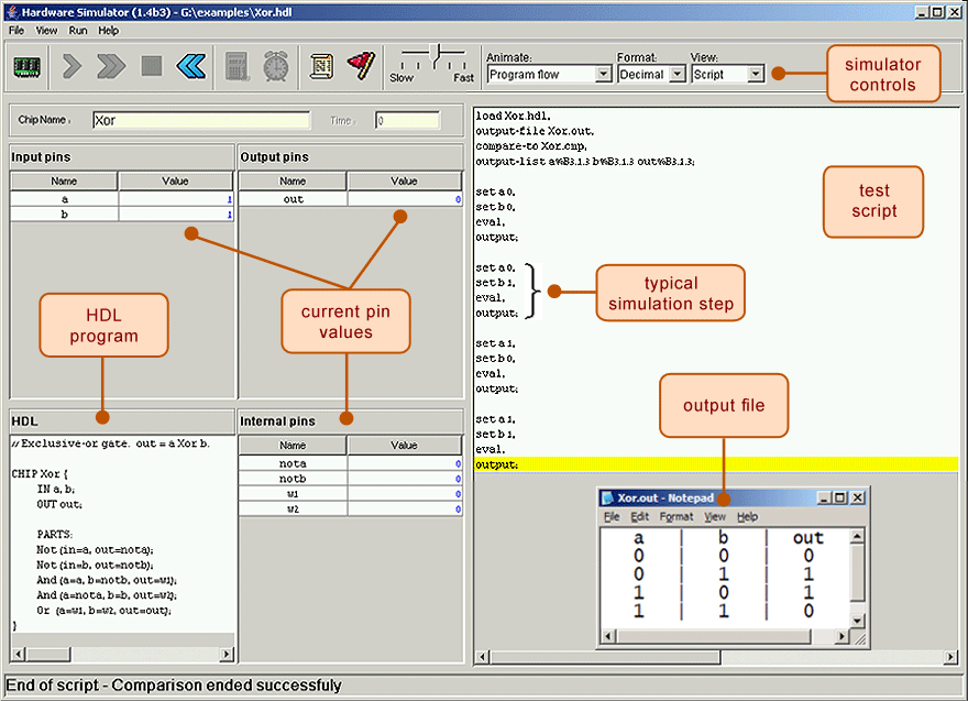 Программа hardware. Функция XOR В excel. Elementary Logic. + Ans * in Logic Gates Simulator.