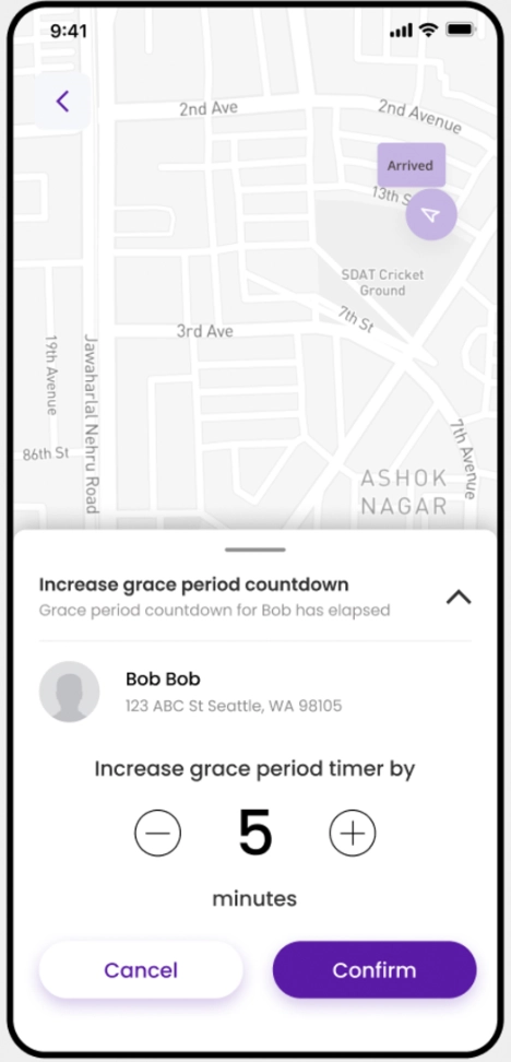 Walkthough 1 part 4: Increasing grace period for a late rider