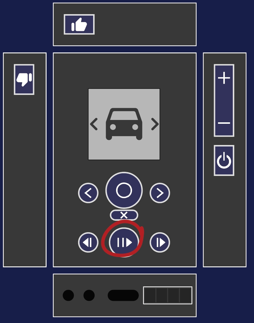 A mockop of our device with the driving icon showing.