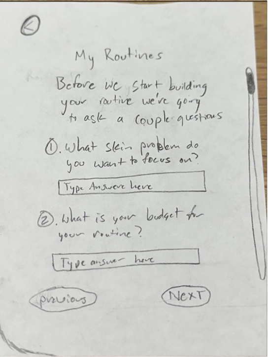 Step 2 identifying skin goals.