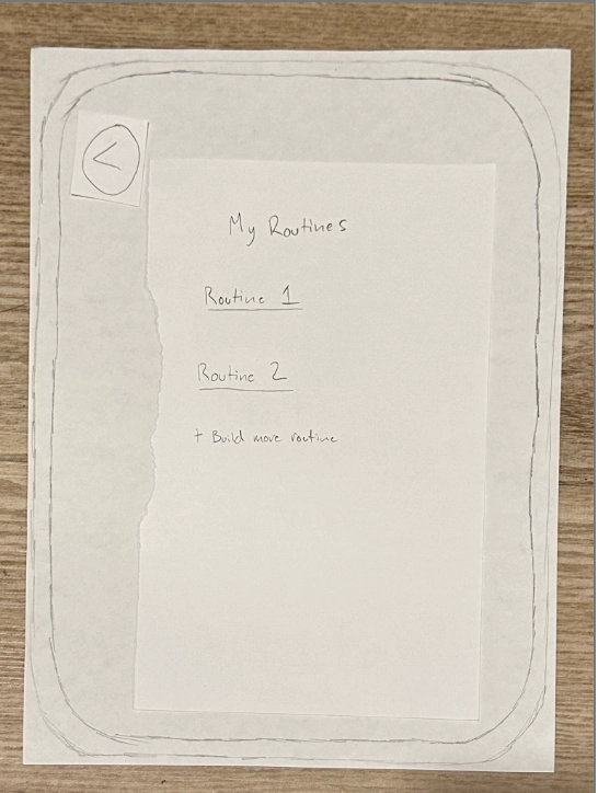 Overview of the initial paper prototype.