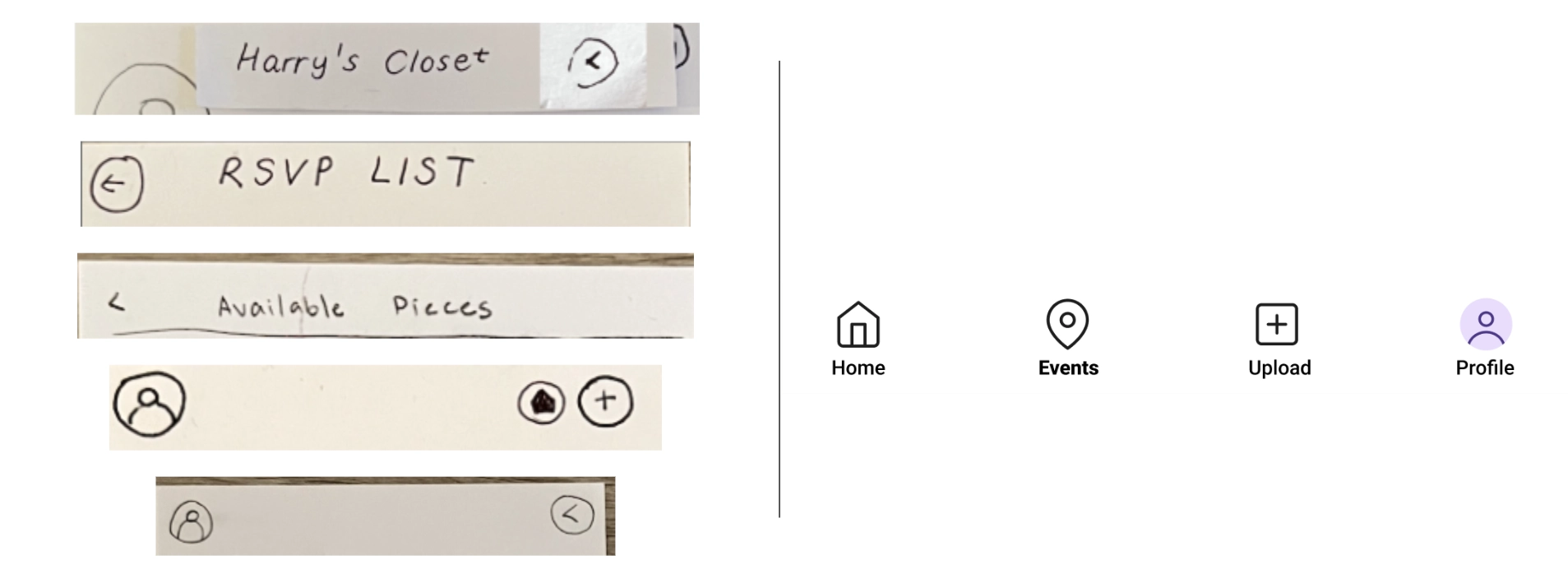 Original paper navigation on the left, new digital navigation bar on the right.
