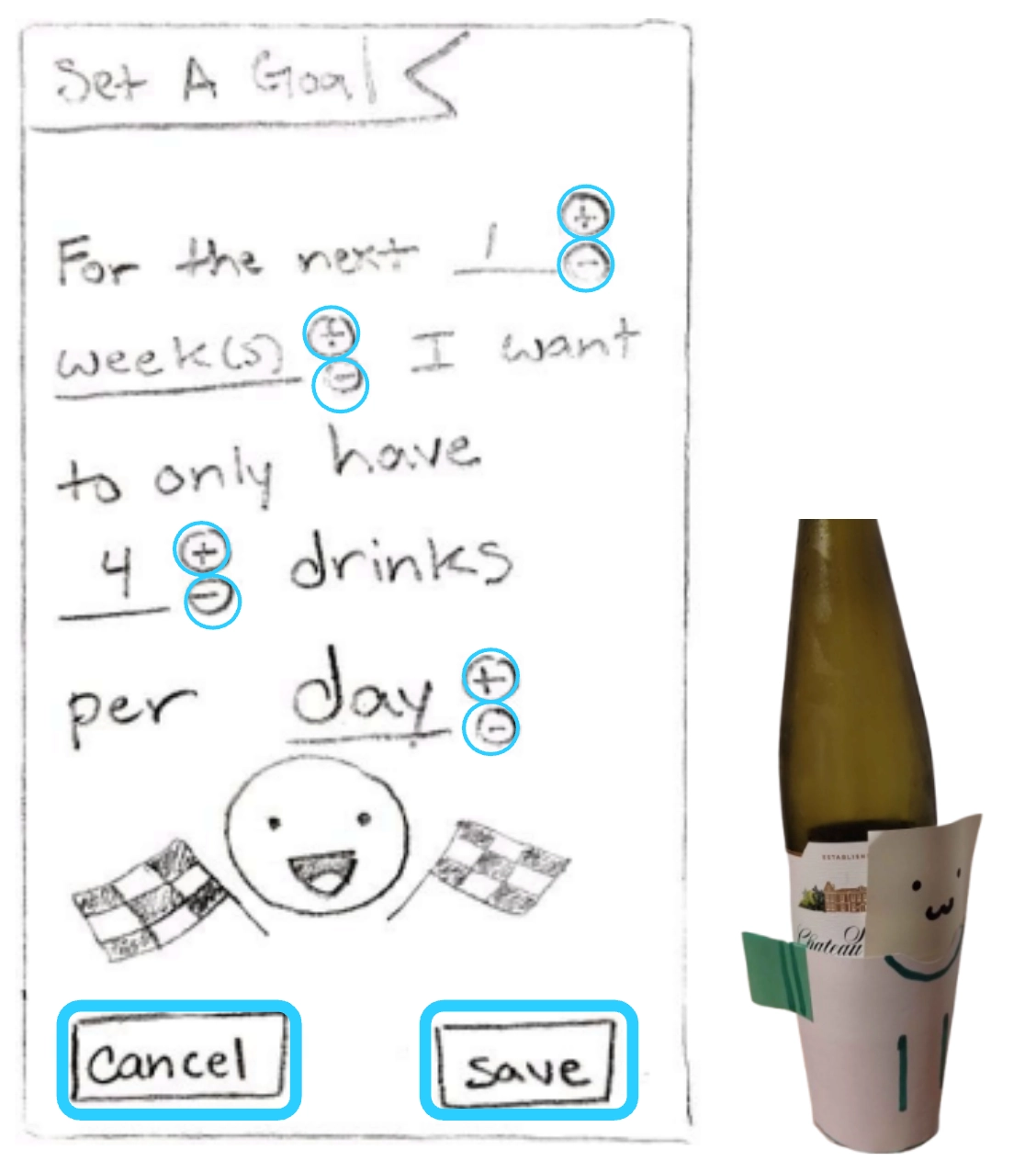 On the "Set Goal" page, the meaning of "Drink" was unclear to user.