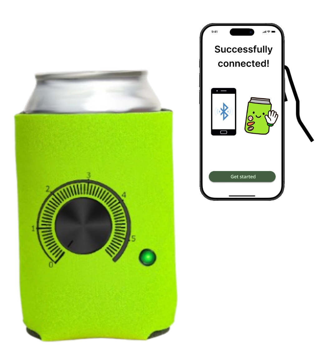 Users can use their koozie during an drinking event.