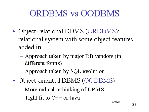 difference between oodbms and rdbms pdf