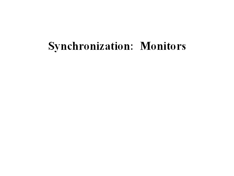 synchronization-monitors