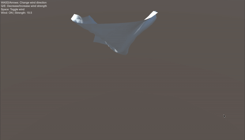 Sail scene with wind interaction