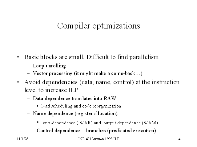 Compiler Optimizations