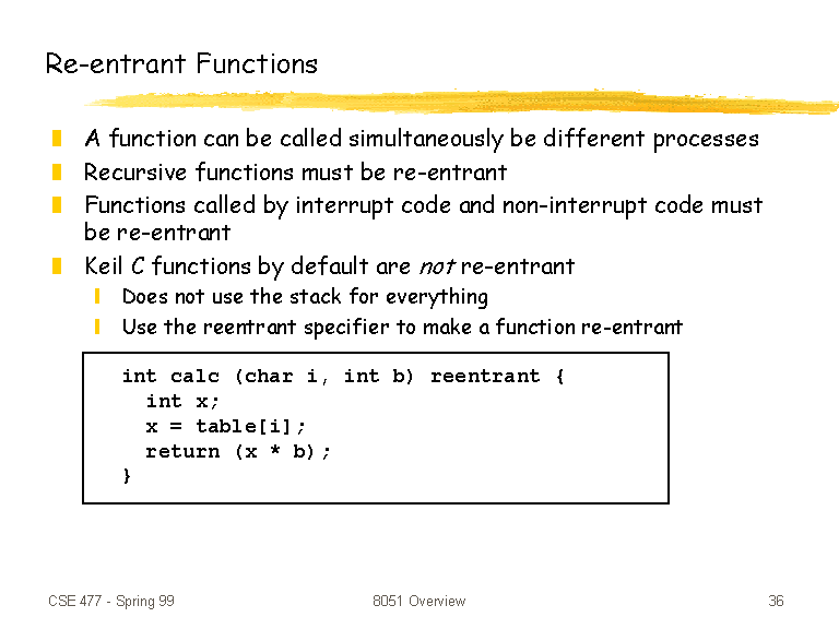 Re-entrant Functions