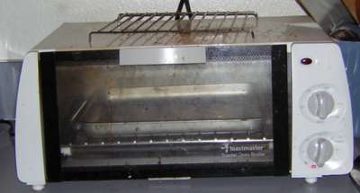 long shot of toaster oven