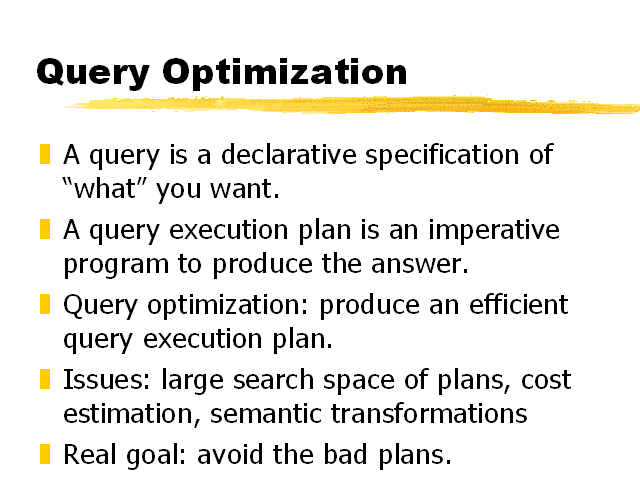 Query Optimization