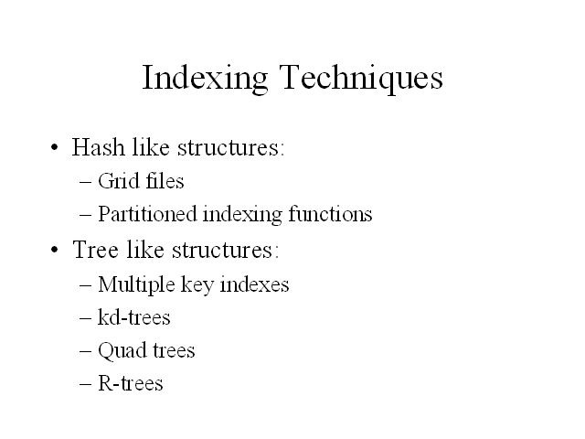 What is indexing technique?