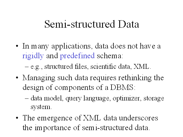 Semi structured Data