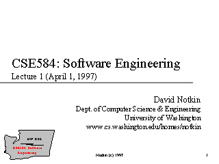 CSE584: Software Engineering