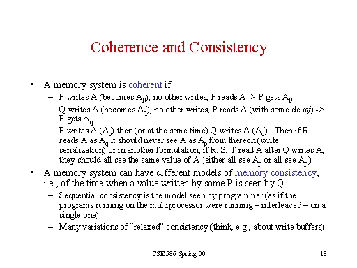 Coherence and Consistency